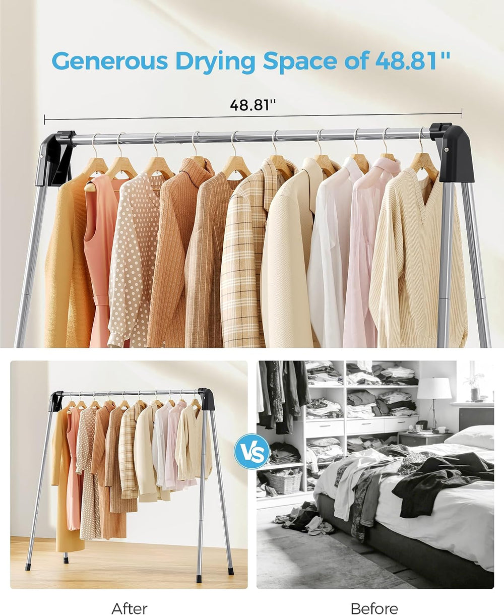 APEXCHASER Clothes Drying Rack Foldable, Portable Clothes Airer, 48" H