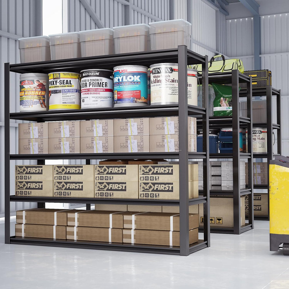 Homdox 48”W Garage Shelving, 3000LBS Heavy Duty Storage Shelves, 5 Tier Adjus...