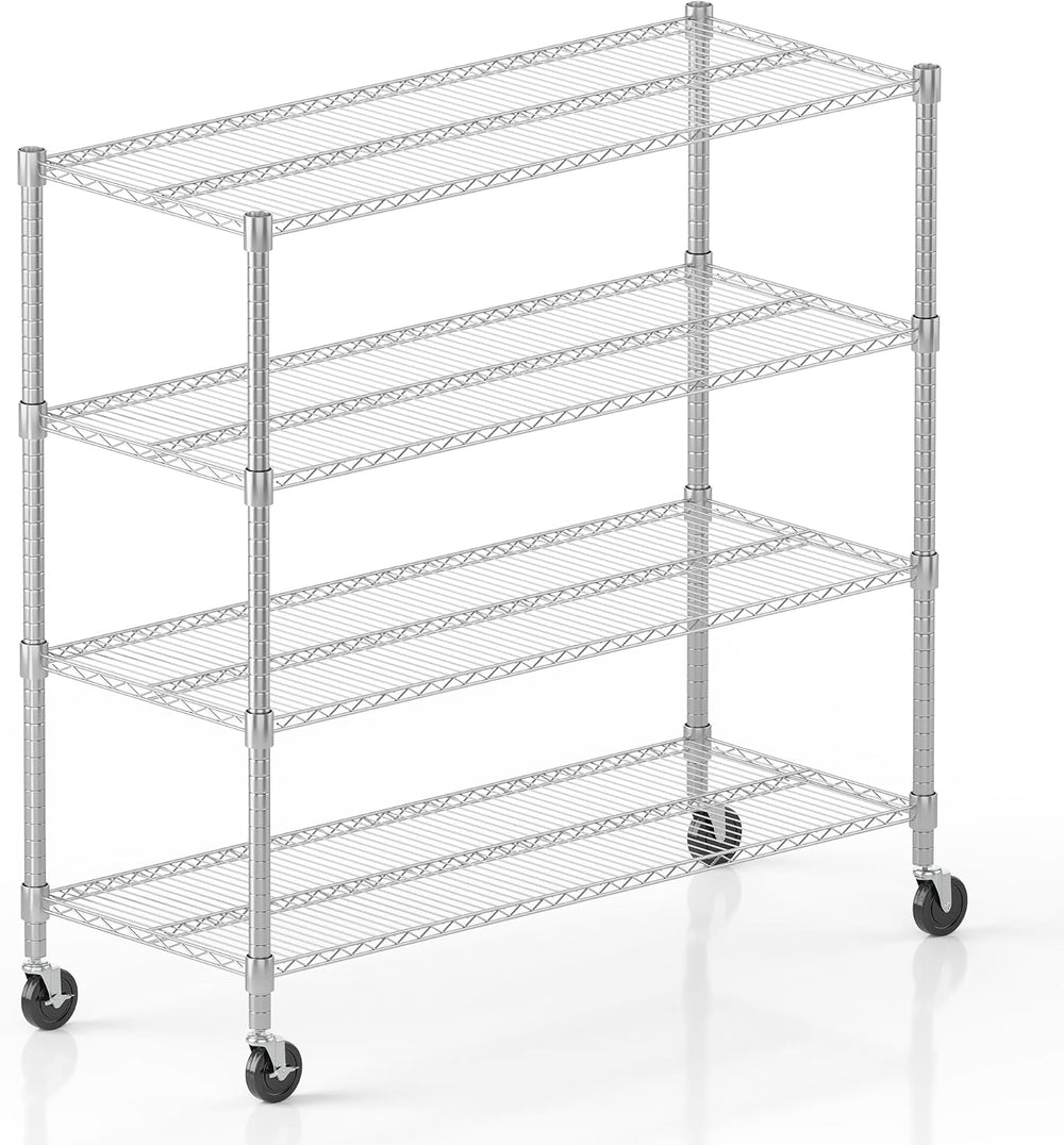 Homdox Heavy Duty Metal Shelves for Storage, 4 Tier Storage Racks and Shelvin...