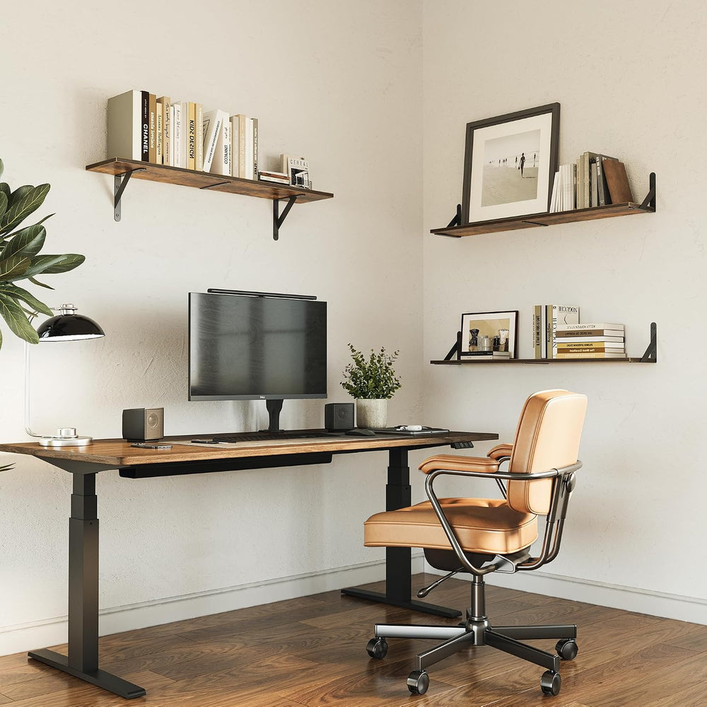 WOPITUES Long Wall Shelves 32″W x 8″D, Floating Book Shelves Max Load 65lbs