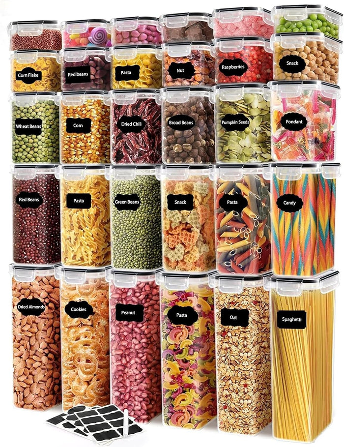 JUJOJB 60PCS Airtight Food Storage Containers with Lids, BPA-Free