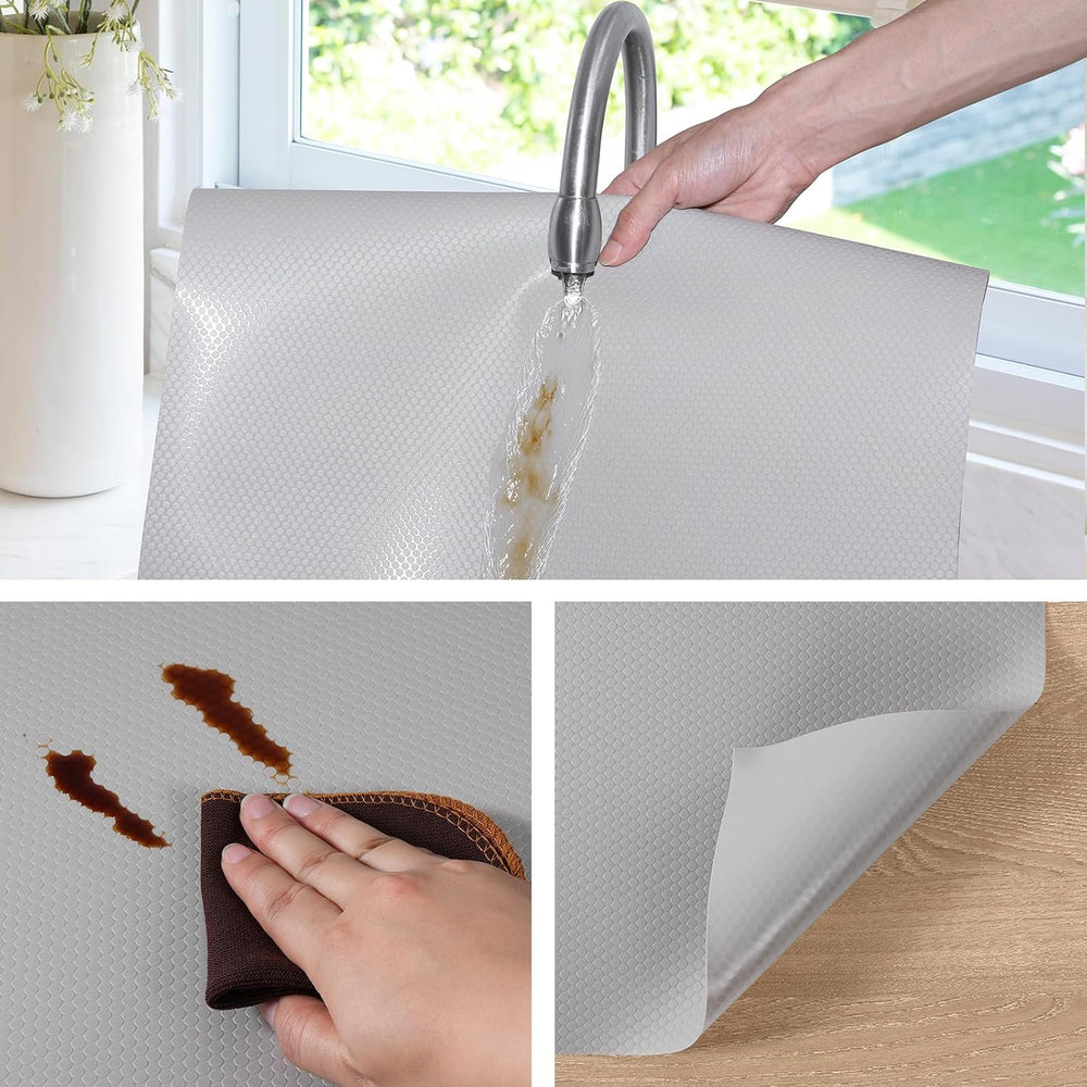 Shelf Liners for Kitchen Cabinets, Cupboard Drawer Mats 23.6"× 157.4"