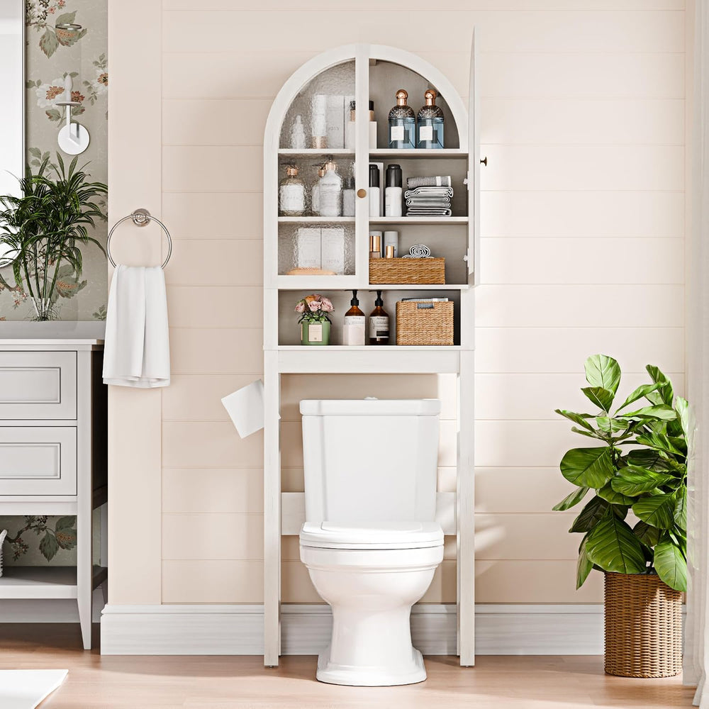 Over The Toilet Storage Cabinet, 23.7”W Modern Storage Cabinet Over Toilet wi...