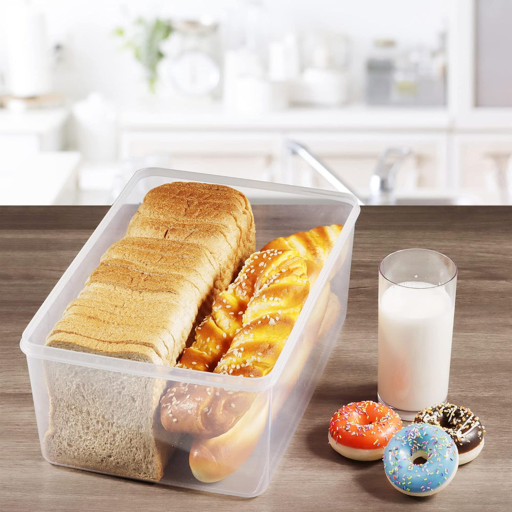 Tiawudi 2 Pack Large Bread Box for Kitchen Countertop, Airtight Bread Storage...