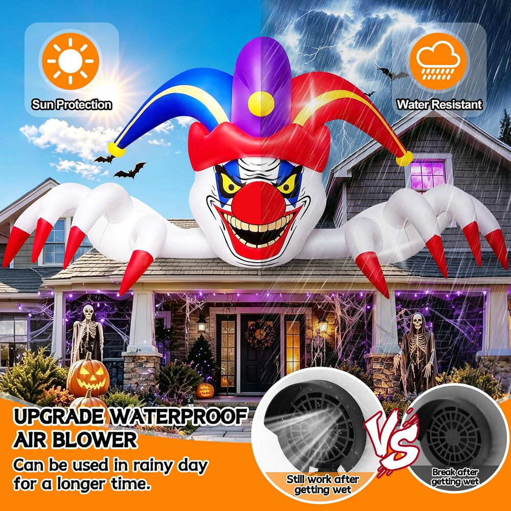 Kalolary 11FT Long Halloween Inflatables Clown Outdoor Decorations