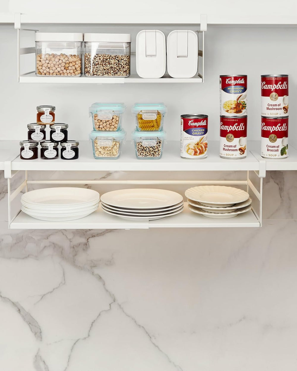 Under Shelf Storage Basket, 2-Pack Under Cabinet Shelf Organizer