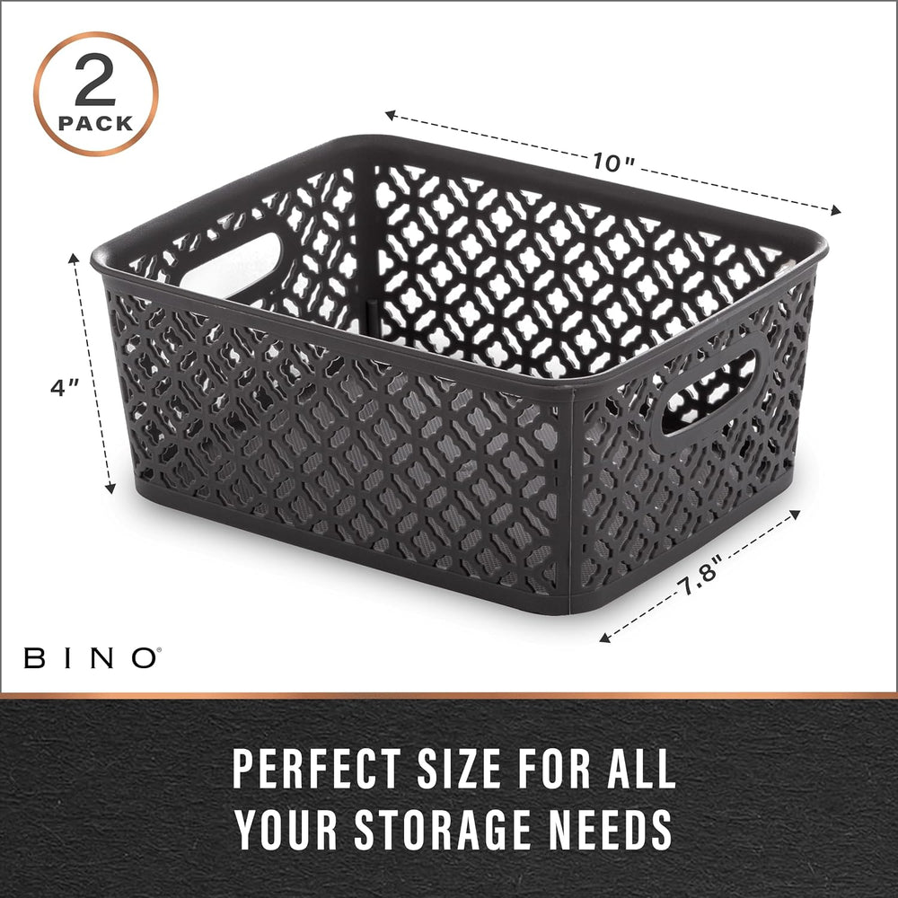 BINO l Plastic Storage Baskets, Medium - Grey | THE BLOSSOM COLLECTION l Mult...