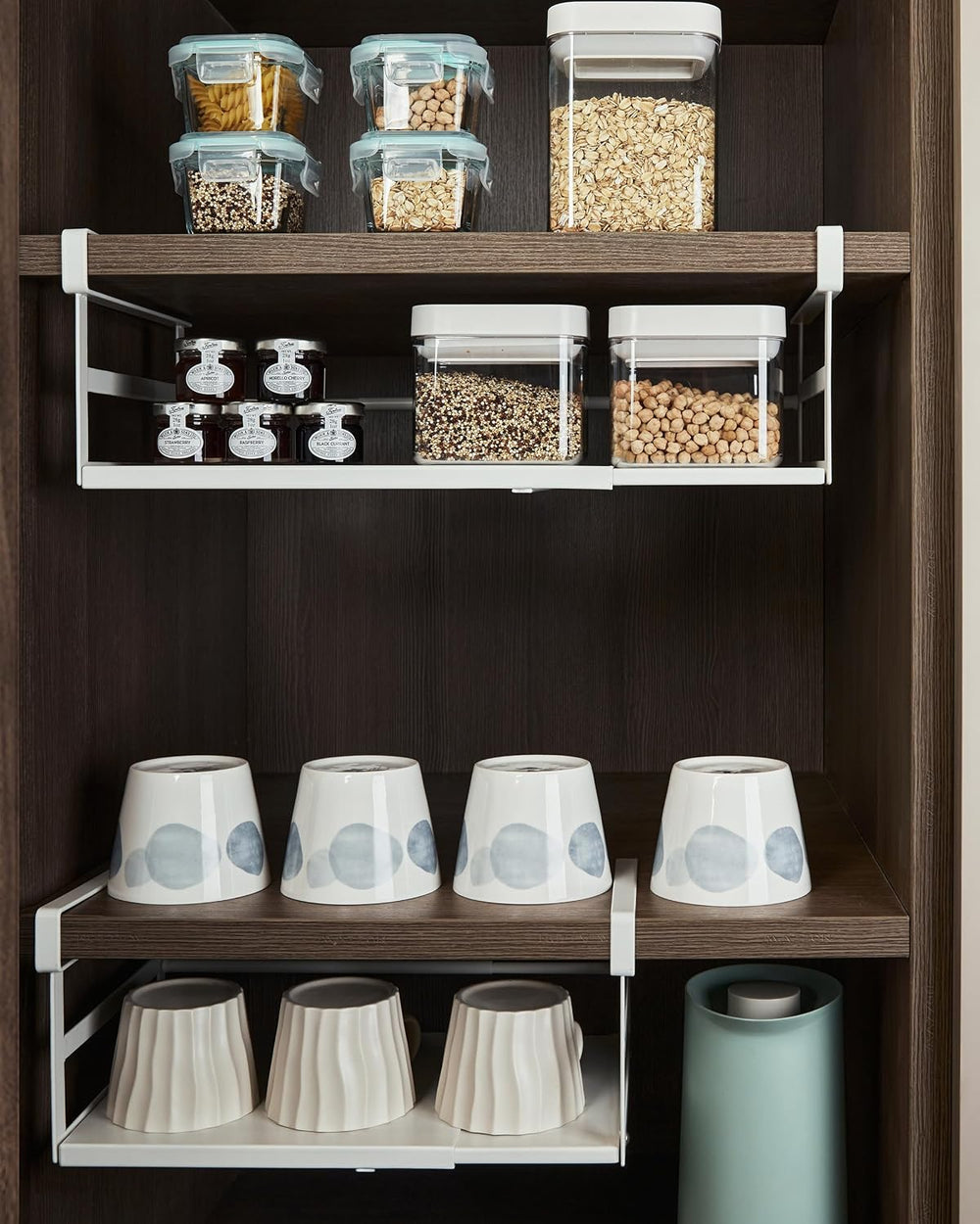 Under Shelf Storage Basket, 2-Pack Under Cabinet Shelf Organizer