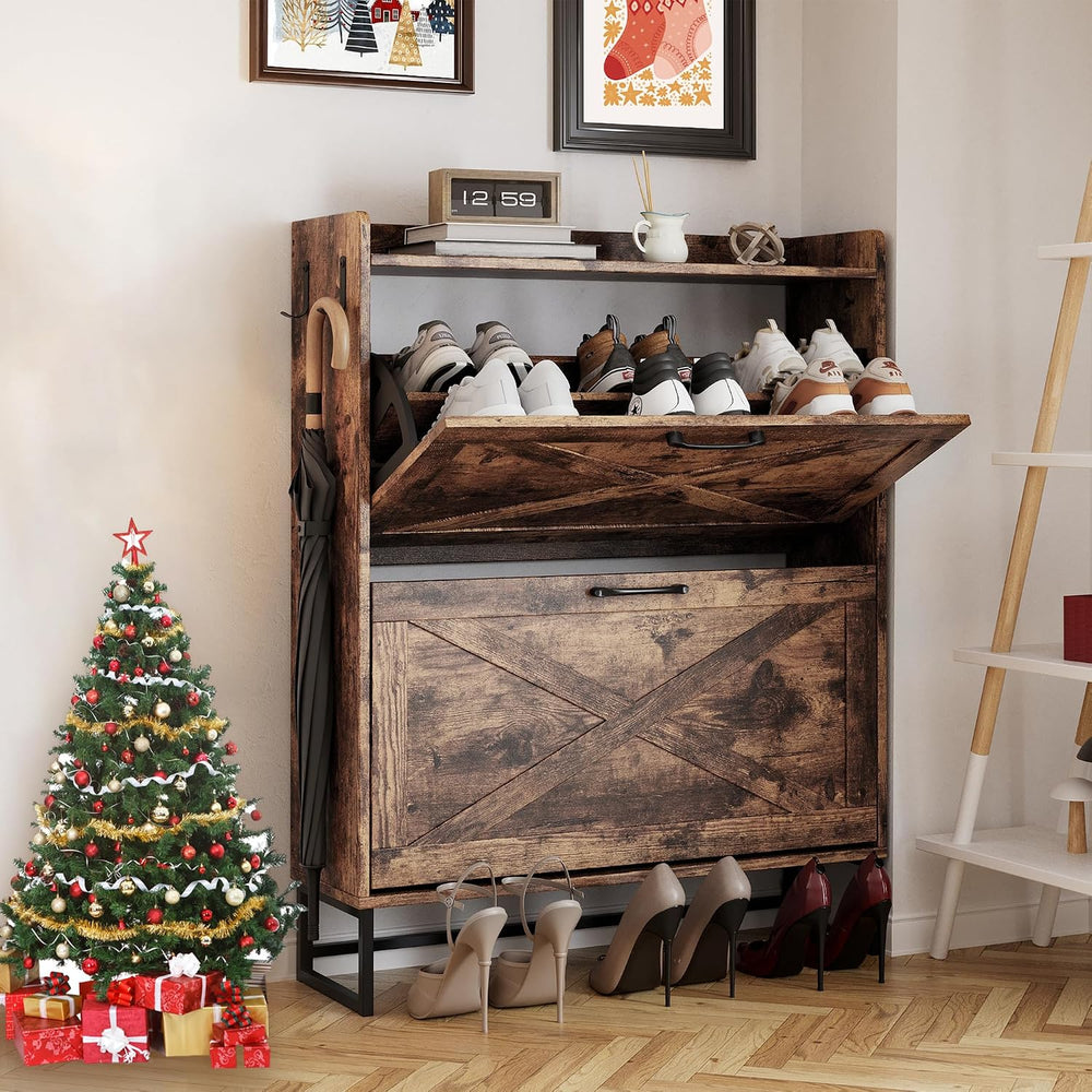 YIKEHOME Shoe Cabinet Storage for Entryway Hidden Shoes Storage Cabinet with ...