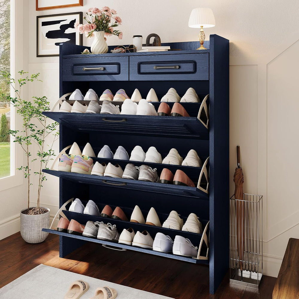 Shoe Cabinet for Entryway with 3 Flip Drawers & 2 Top Drawers