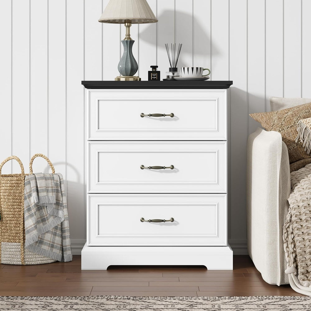 Thacuok 3 Drawer Dresser for Bedroom, 24" Wide Wooden Chest of Drawers, ...