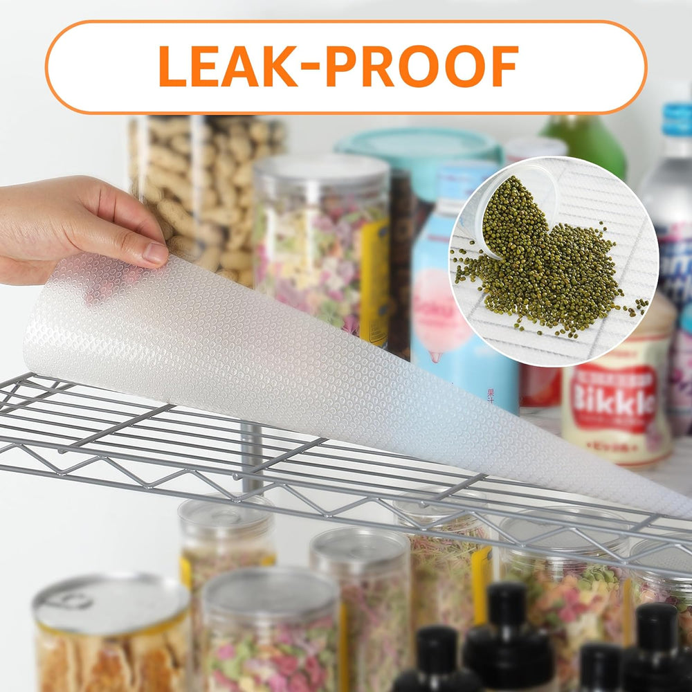 Shelf Liners for Wire Shelving Thick: 17.5" Wide Clear Pantry Cabinet Liner