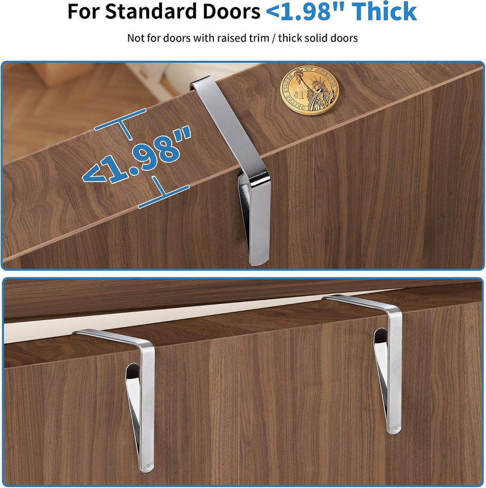 JARLINK Over the Door Organizer, Extra Large Storage for Bedroom, Grey