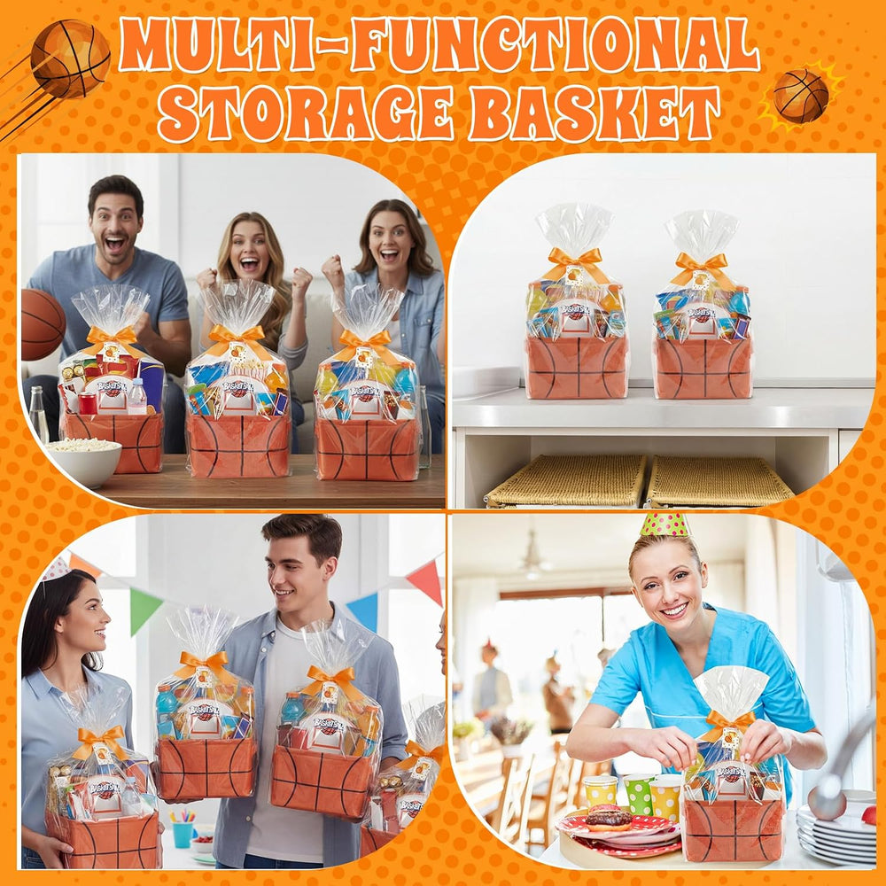 Novabright 12 Sets Basketball Basket Gift with Hoop Cards for Team Party