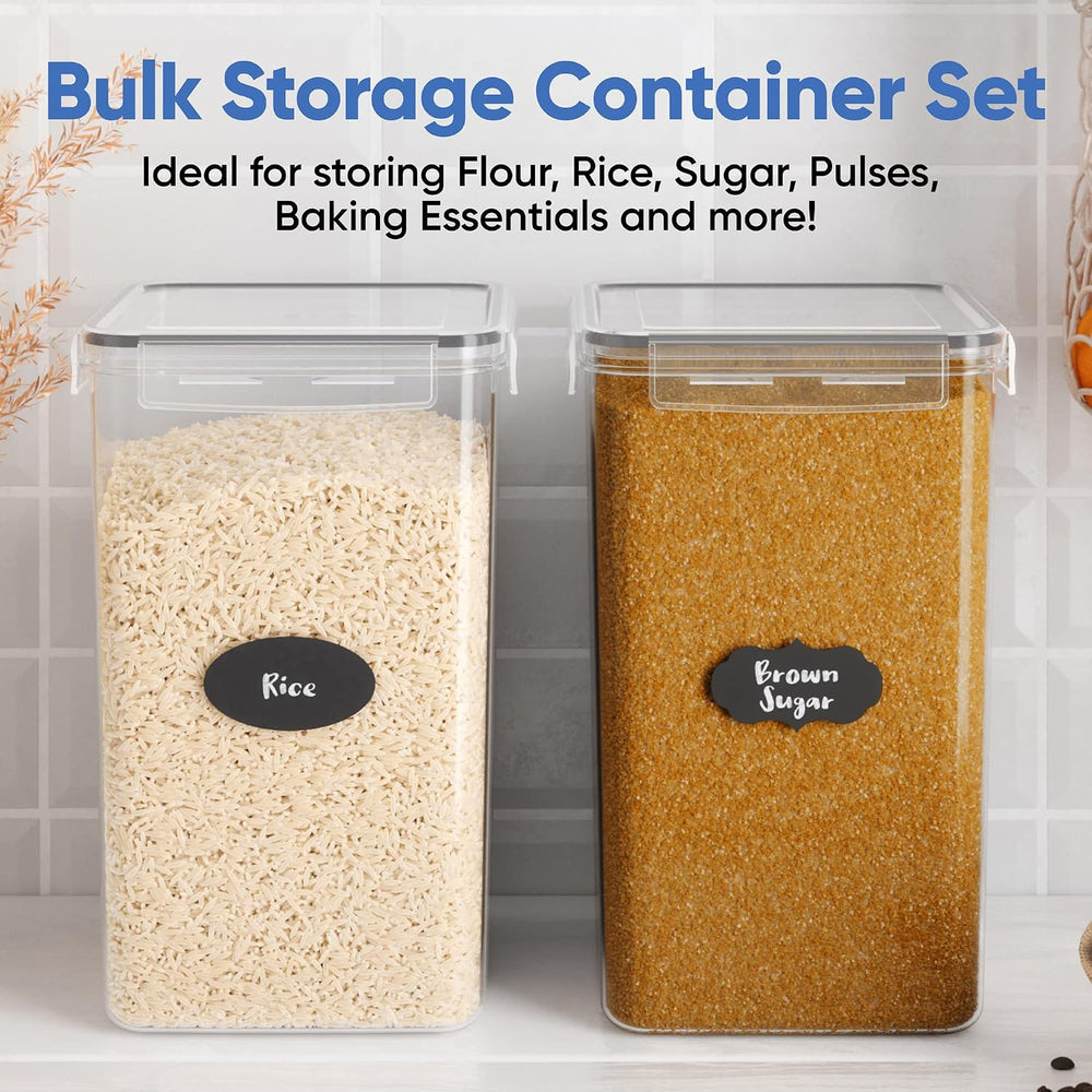 Chef's Path Extra Large Airtight Food Storage Containers with Lids, Pack ...