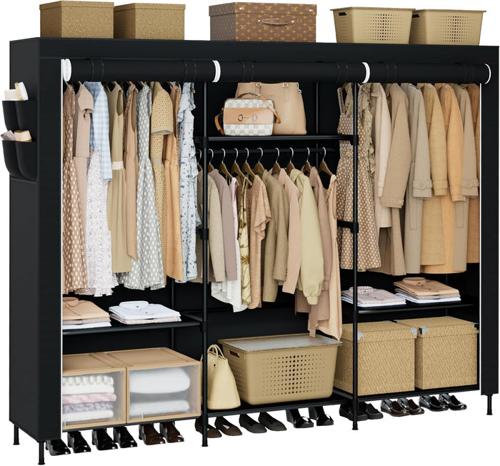 Portable Closet, 81.1 Inch Extra Large Capacity Wardrobe Closet