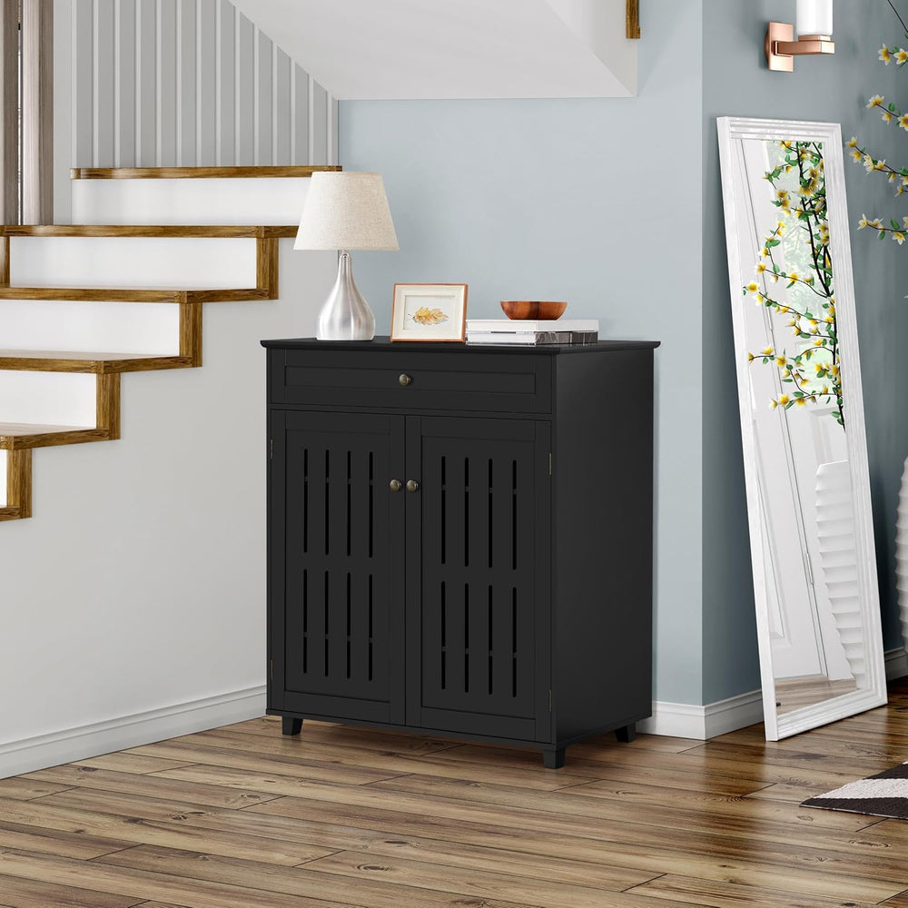 Yaheetech Kitchen Buffet Storage Cabinet for Home Office, Black