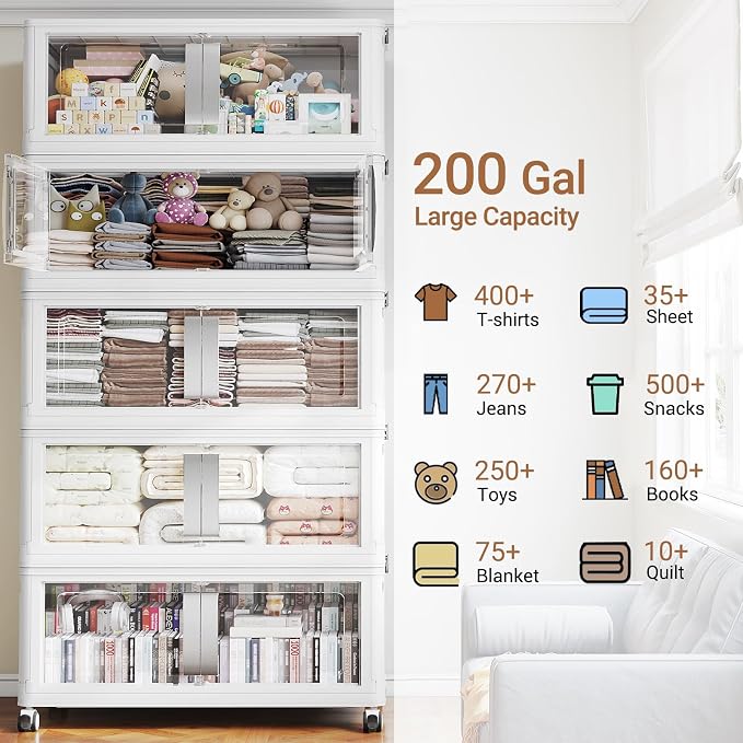 BROVIEW 800QT Stackable Storage Bins