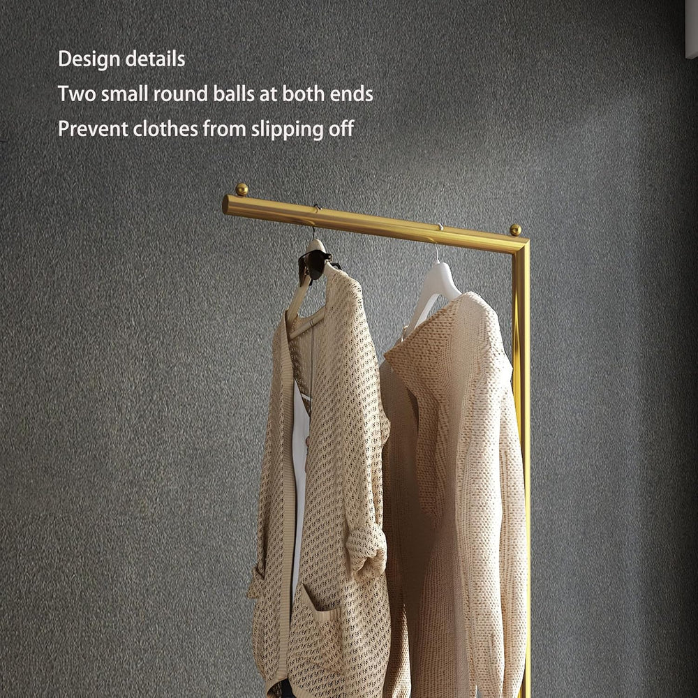 Gold clothing rack with Marble Base,Modern clothes racks for hanging clothes,...