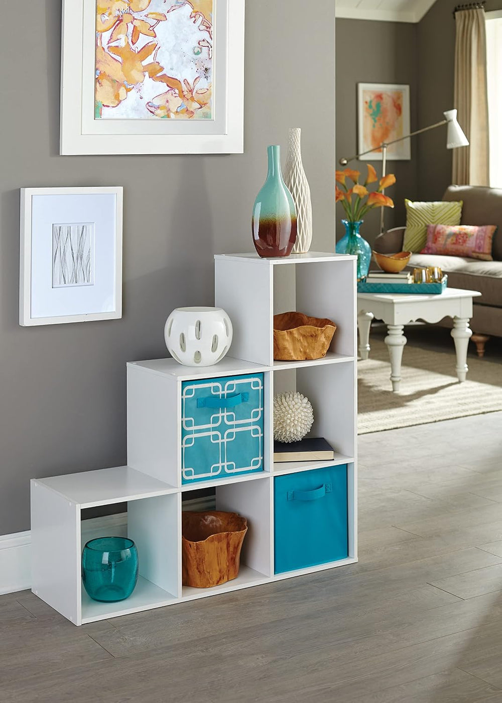 ClosetMaid Cubeicals 3-2-1 Cube Storage Shelf Organizer Bookshelf, 3 Tier, St...