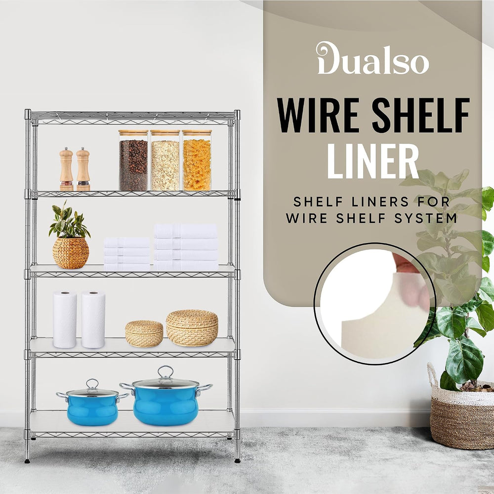 DUALSO Wire Shelf Liner Wire Rack Shelf Mat - Thick Wire Shelf Cover - Waterp...