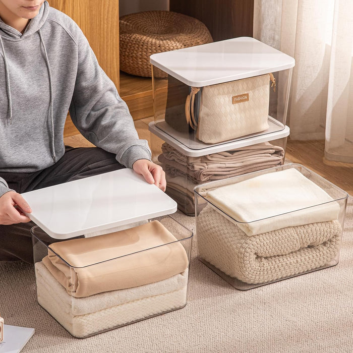4-Piece Set, Plastic Storage Bin