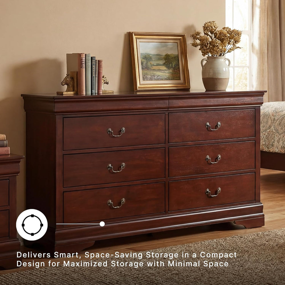 Signature Design by Ashley Alisdair 6 Drawer Bedroom Dresser, Dark Brown