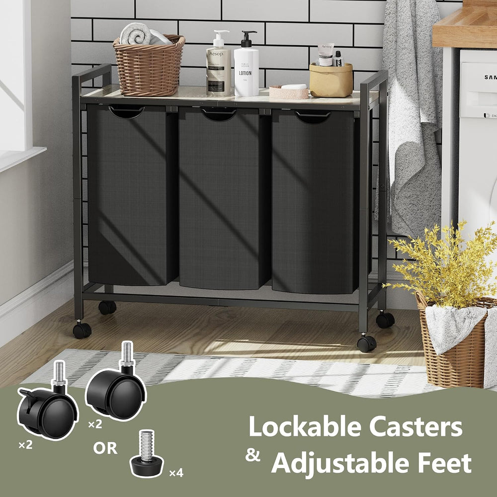 Laundry Hamper, Laundry Basket, Laundry Sorter with 2 Pull-Out and Removable ...