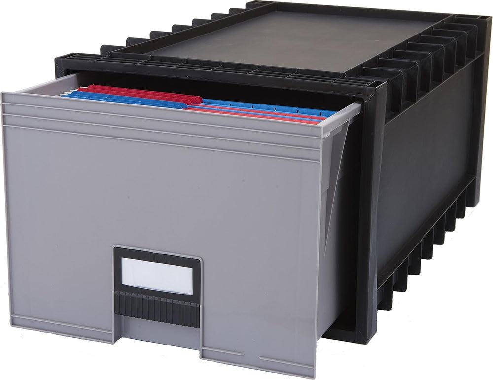 Storex, STX61106U01C, Archive Files Storage Box, 1 / Each, Black,Gray