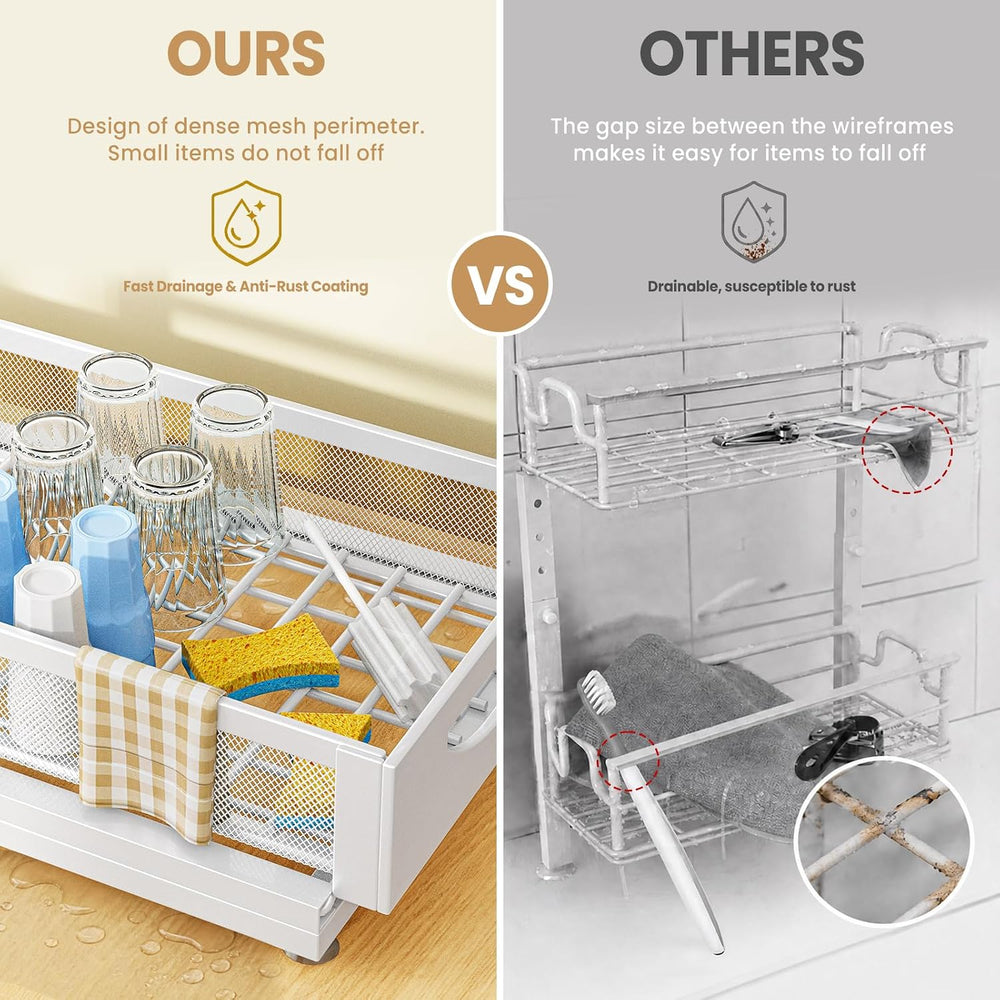 Under Sink Organizer for Kitchen and Bathroom Cabinets Pull Out Storage