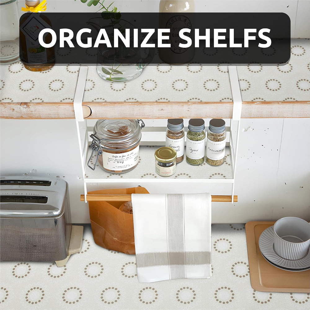 12X120 Inch Shelf Liner for Kitchen Cabinets, PVC Drawer Liner for Dresser No...
