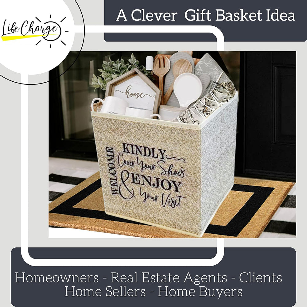 Life Charge Shoe Covers Box - Real Estate Open House Supplies for Realtor Lis...