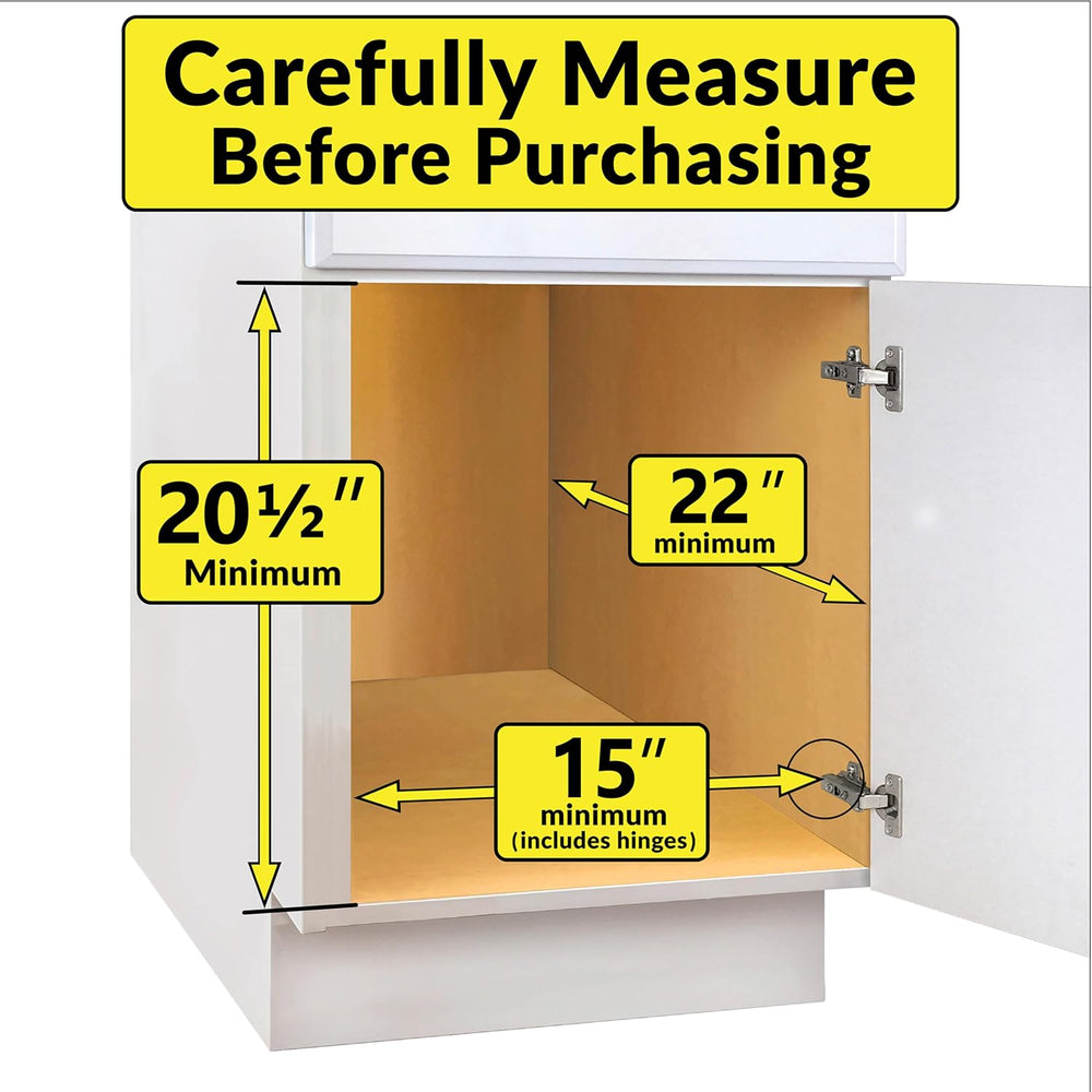 LYNK PROFESSIONAL® Double Pull Out Trash Can Under Cabinet - Under Sink Trash...