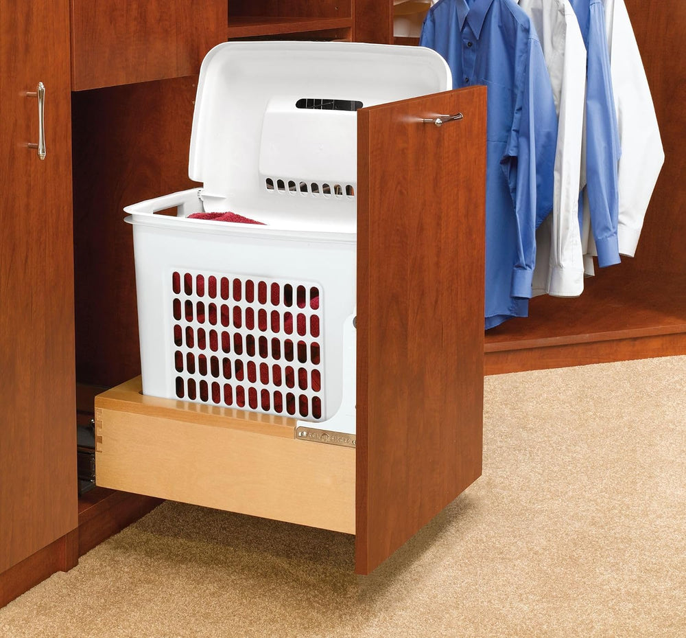 REV-A-Shelf Wood Vanity Bottom Mount Hamper w/Soft-Close/Open