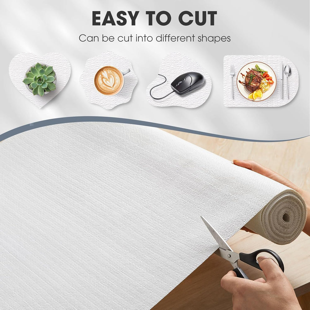 Drawer and Shelf Liner for Kitchen Cabinets, White, 24IN X 30FT