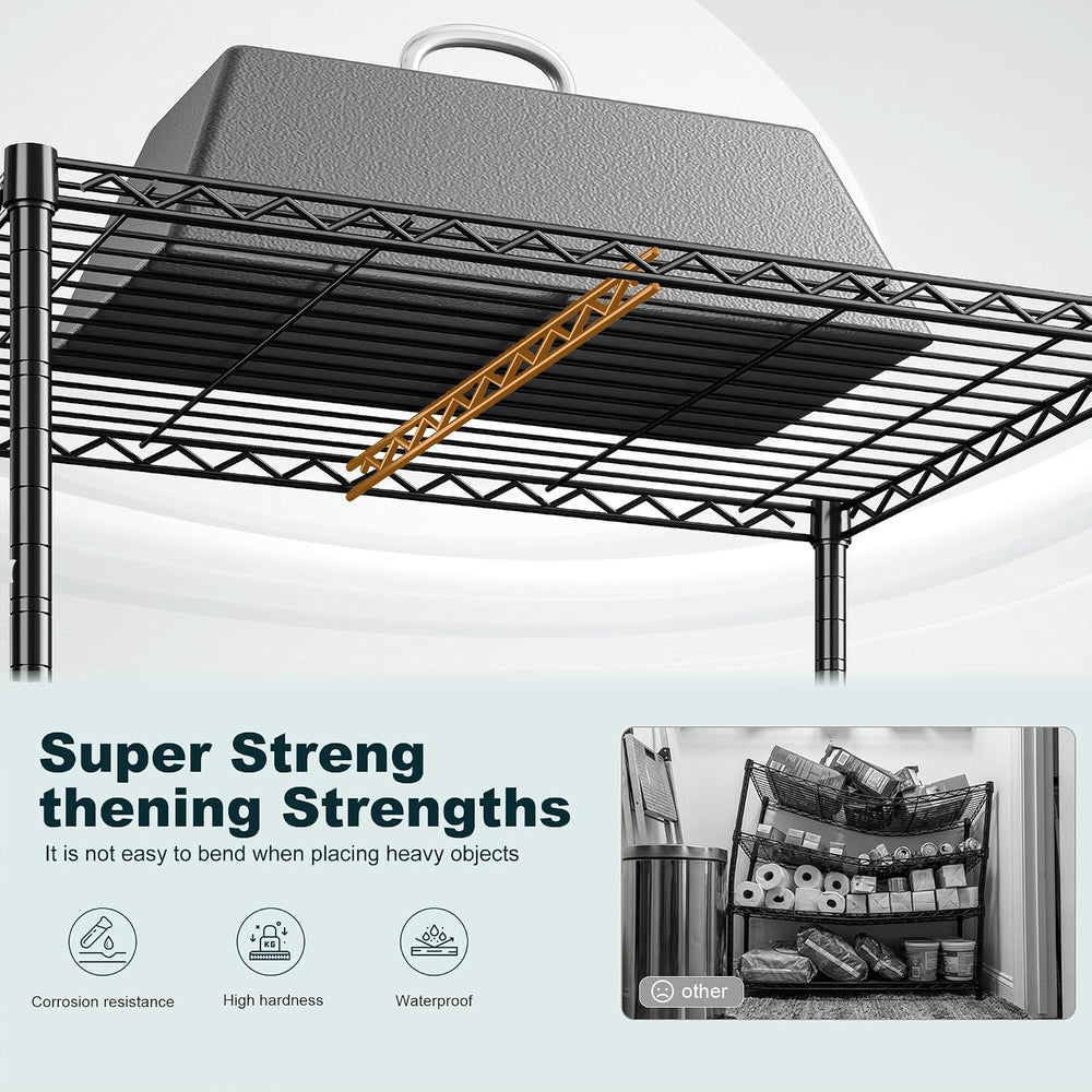DurayLoly Wire Shelving 2-Tier Adjustable Storage Shelves for Kitchen