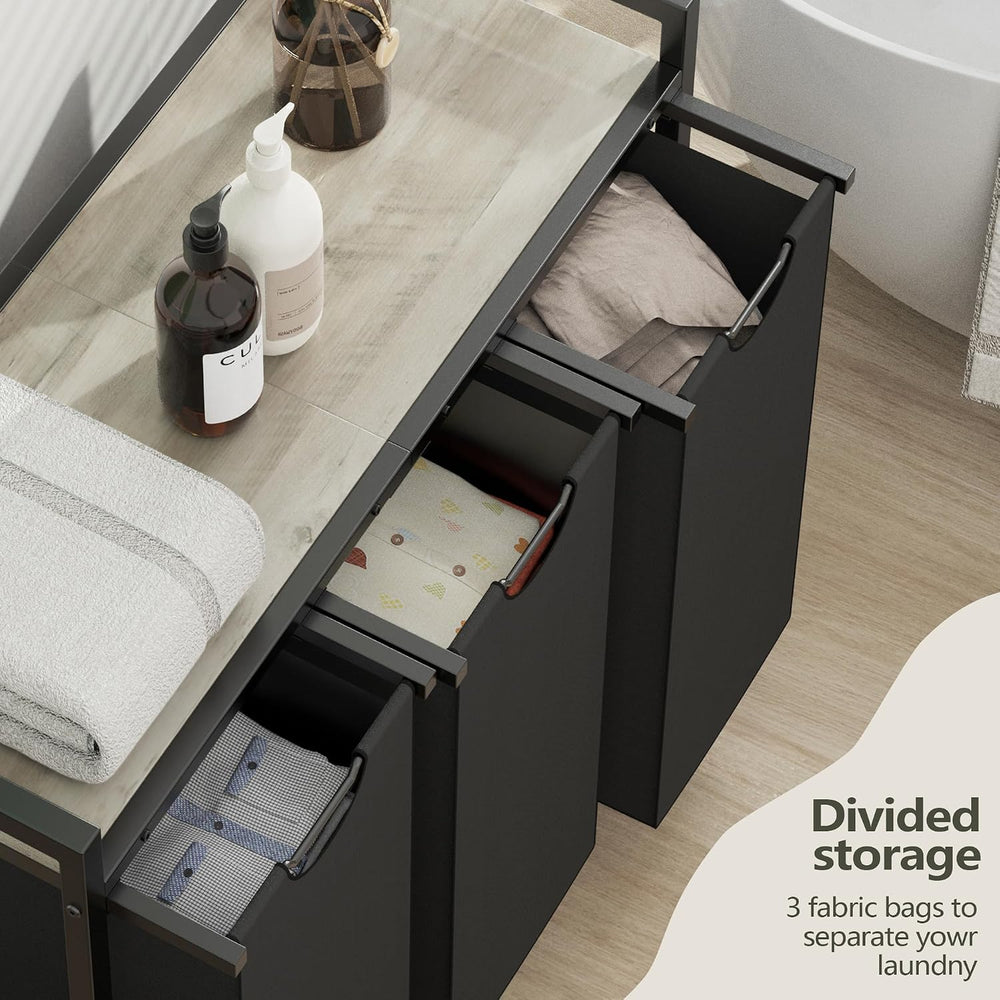 Laundry Hamper, Laundry Basket, Laundry Sorter with 2 Pull-Out and Removable ...