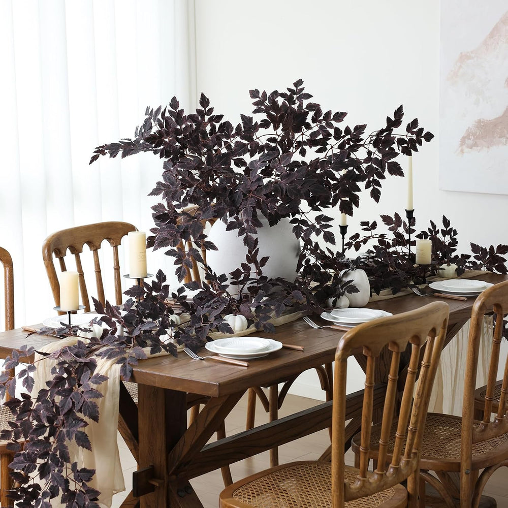 Mizii 10FT Artificial Vines Garlands Burgundy Faux Cimicifuga Vine Garland Si...