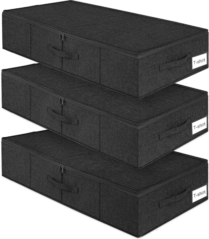 Under Bed Storage Container, 3 Pack Underbed Storage Bags