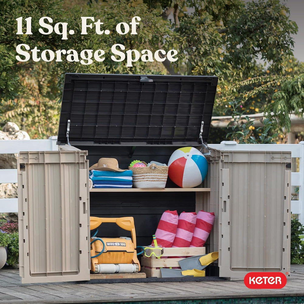 Keter Store-It-Out MIDI Outdoor Resin Storage Shed – Weather-Resistant Horizo...
