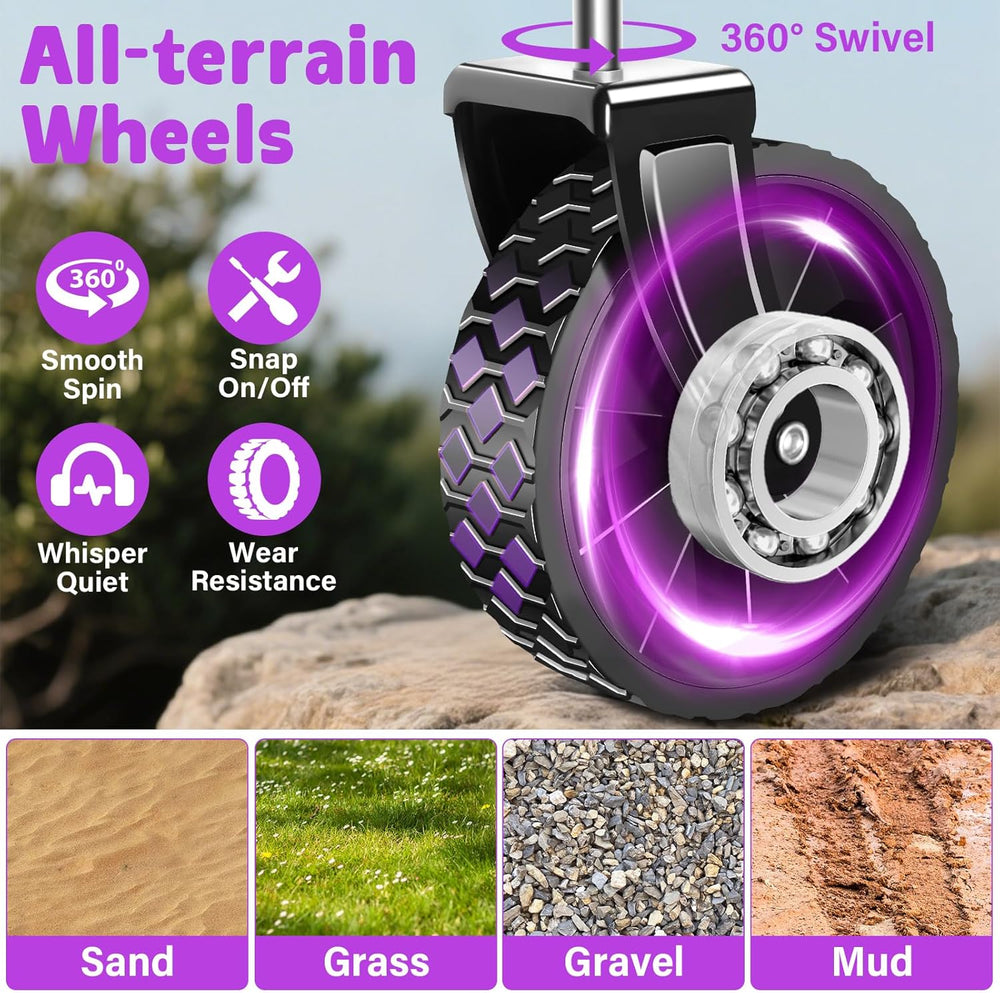Wagons Carts Foldable, 280 lbs Collapsible Wagon with Wheels for Camping