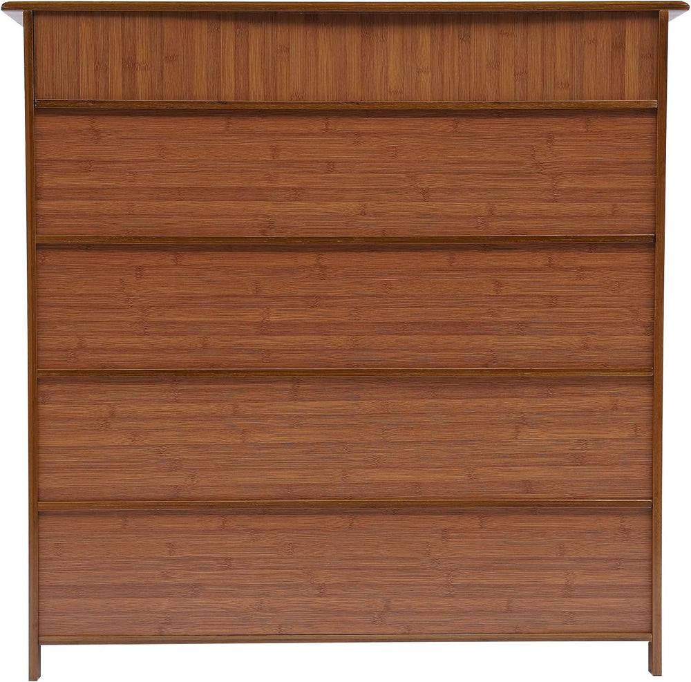 Bamboo Shoe Storage Cabinet with Drawer and Wide Top,5-Tier Shoe Storage Cabi...