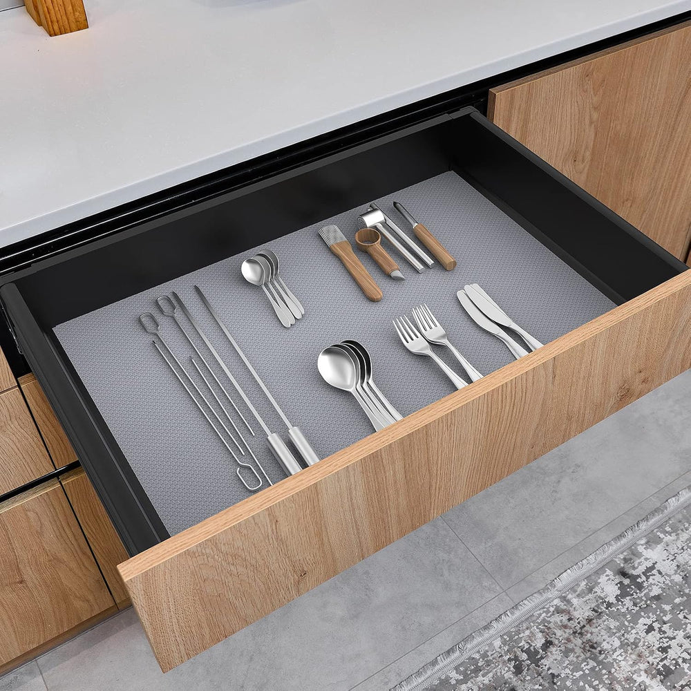Shelf Liner Non Adhensive Drawer Cabinet Mat Clear 17.5"× 236.2" Pa...