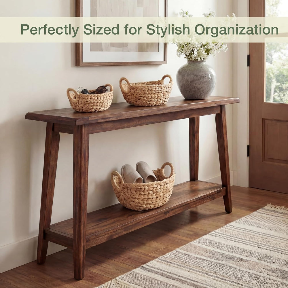 Set of 3 Wicker Storage Baskets for Organizing - Woven Decorative Baskets wit...