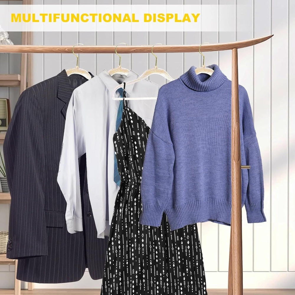 VSV stoage Clear Clothes Hangers 16", 40 Pack Plastic Coat Hanger for Ad...