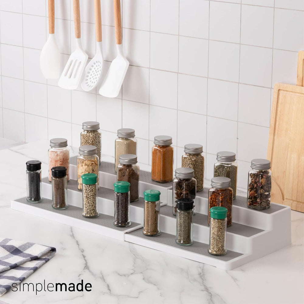 SIMPLEMADE 3-Tier Spice Rack Organizer - Versatile Storage Shelf for Kitchen,...