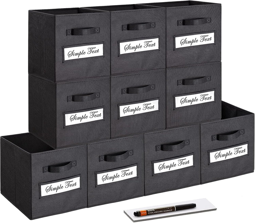 11 Inch Storage Cube,Storage bin,cube storage (Set of 10) Foldable Fabric Cub...