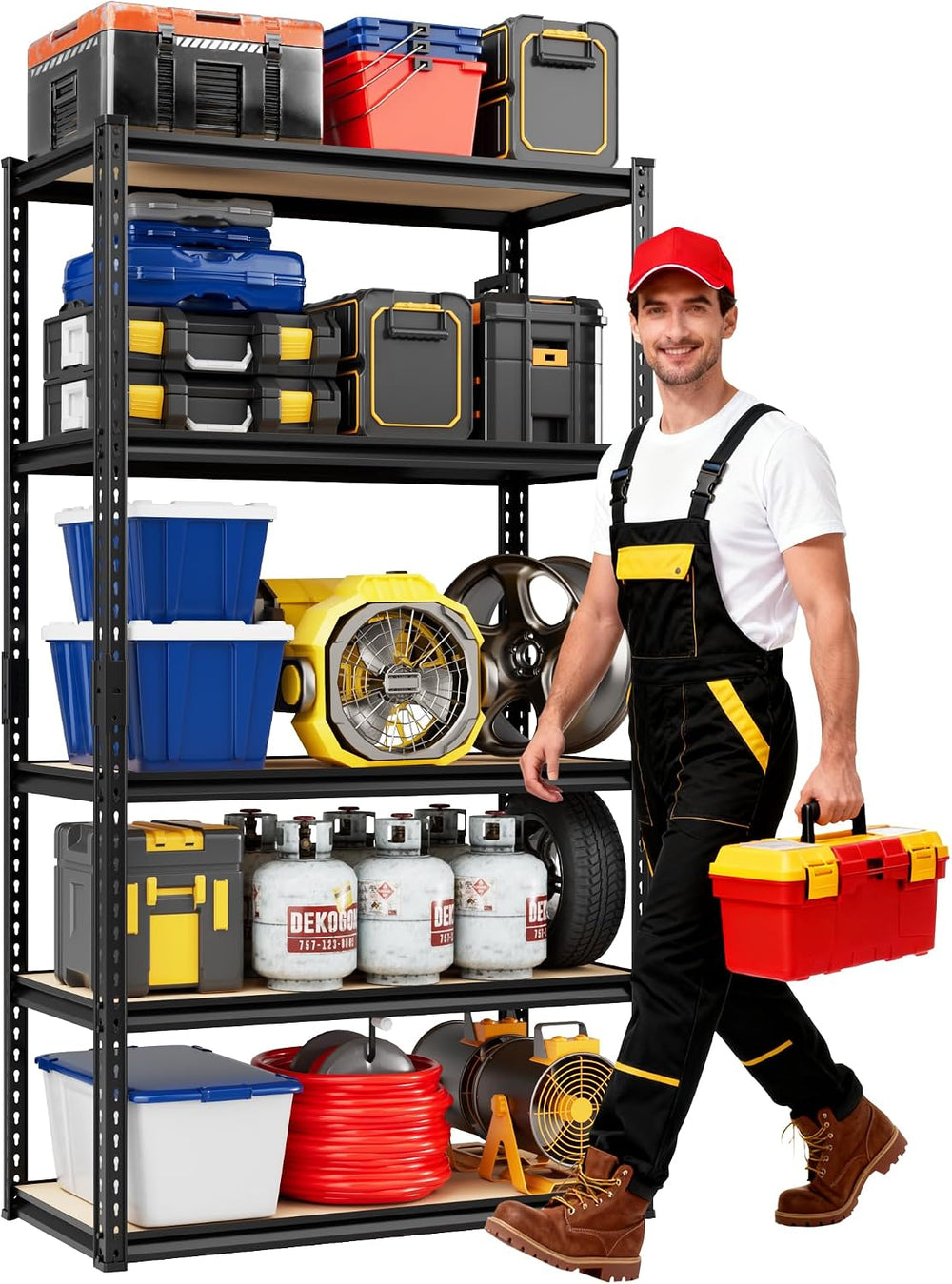 2025LBS Heavy Duty Garage Shelving 5-Tier Garage Storage Shelves