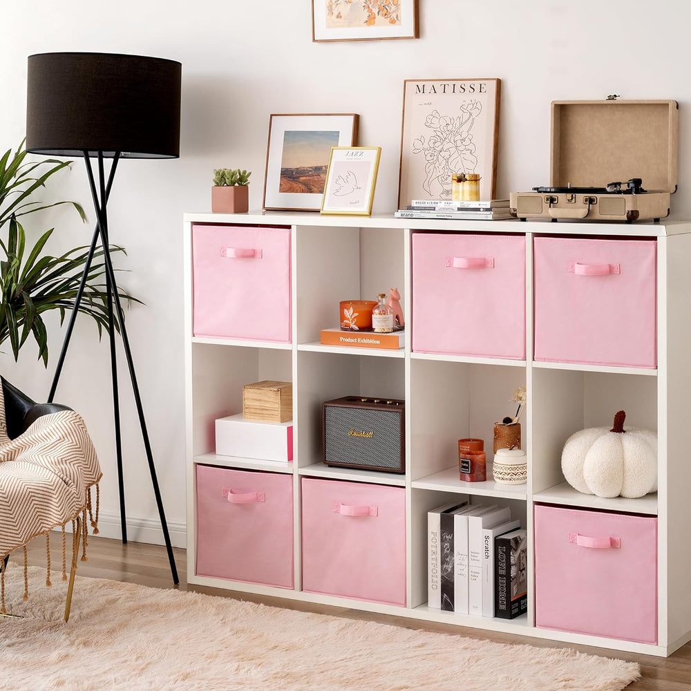 GRANNY SAYS 13x13 Cube Storage, Pink Storage Cube Organizer Bins, 6-Pack