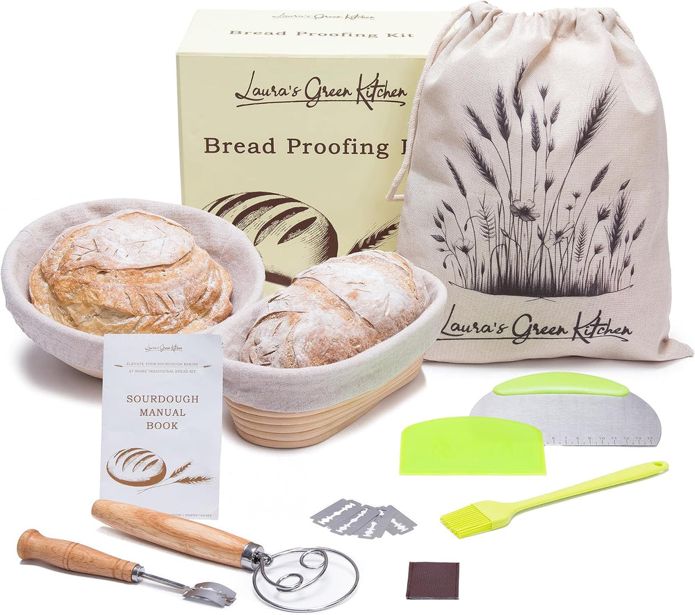 Laura's Green Kitchen Complete Sourdough Starter Kit – Sourdough Bread Ba...